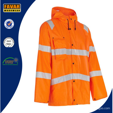 Wasserdichte Hi Vis Jacken 300d Oxford Leichte Regenjacke